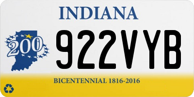IN license plate 922VYB