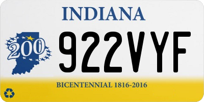 IN license plate 922VYF