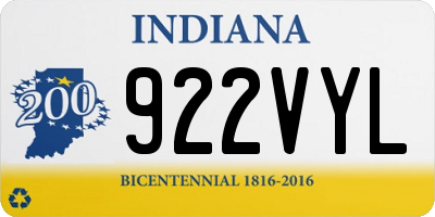 IN license plate 922VYL