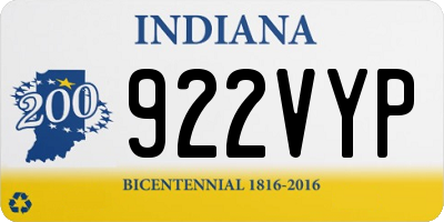 IN license plate 922VYP