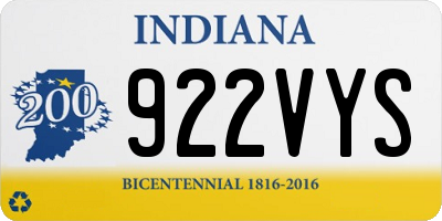 IN license plate 922VYS