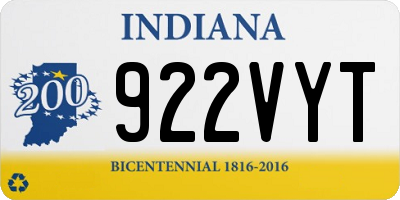 IN license plate 922VYT
