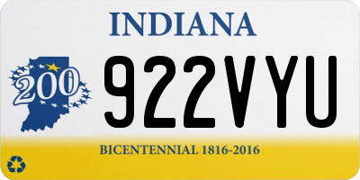 IN license plate 922VYU