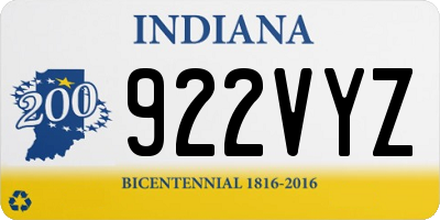 IN license plate 922VYZ