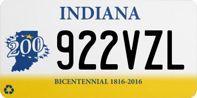 IN license plate 922VZL