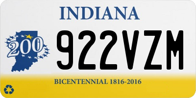 IN license plate 922VZM