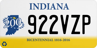 IN license plate 922VZP