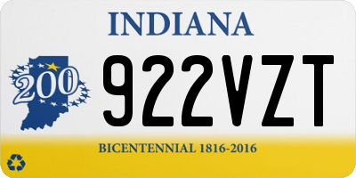 IN license plate 922VZT