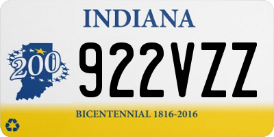 IN license plate 922VZZ