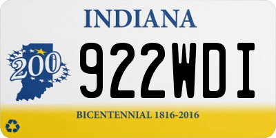 IN license plate 922WDI