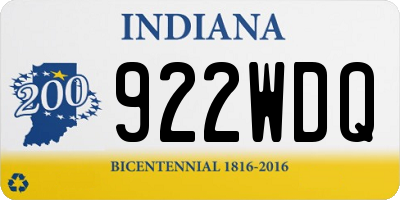 IN license plate 922WDQ