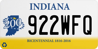 IN license plate 922WFQ
