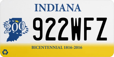 IN license plate 922WFZ