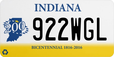 IN license plate 922WGL