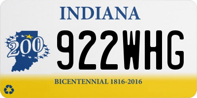 IN license plate 922WHG