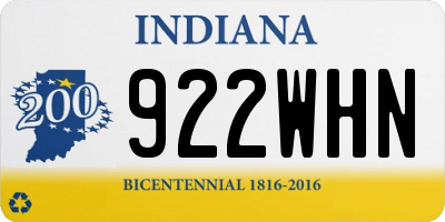 IN license plate 922WHN