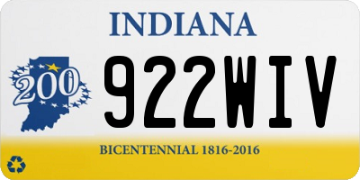 IN license plate 922WIV