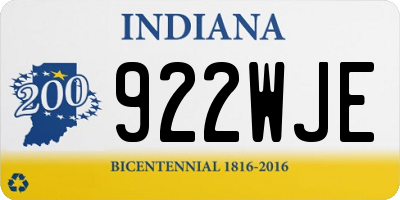 IN license plate 922WJE