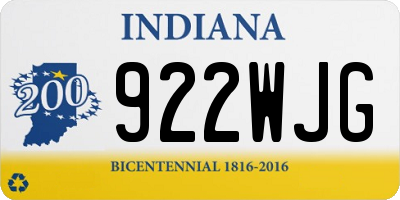 IN license plate 922WJG
