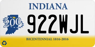 IN license plate 922WJL