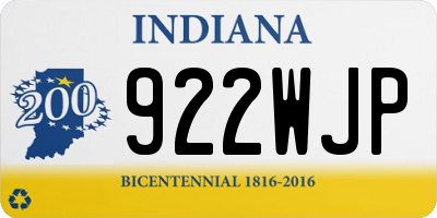 IN license plate 922WJP