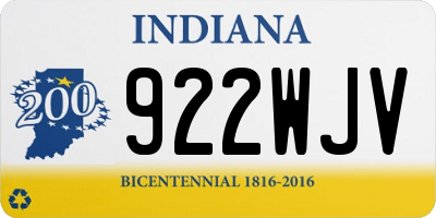 IN license plate 922WJV