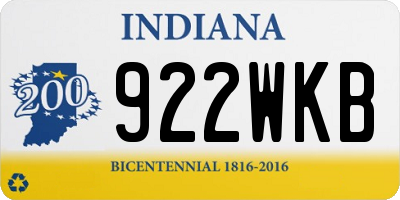 IN license plate 922WKB