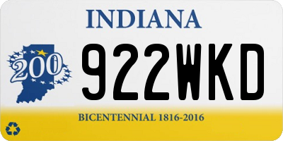 IN license plate 922WKD