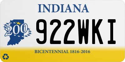 IN license plate 922WKI