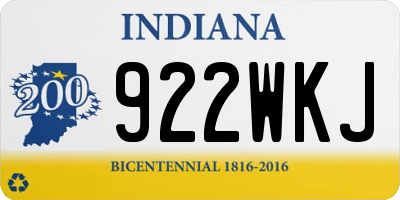 IN license plate 922WKJ