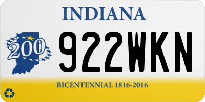 IN license plate 922WKN
