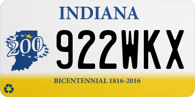 IN license plate 922WKX