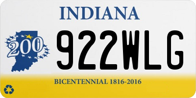IN license plate 922WLG