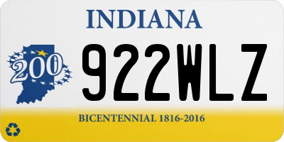 IN license plate 922WLZ