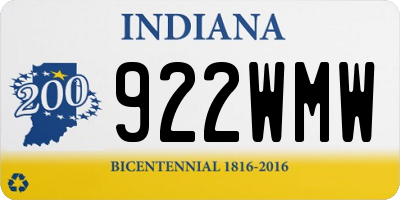 IN license plate 922WMW