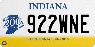 IN license plate 922WNE