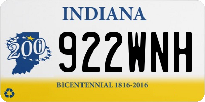 IN license plate 922WNH