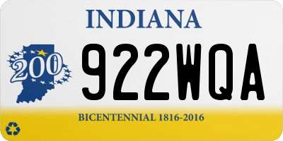 IN license plate 922WQA