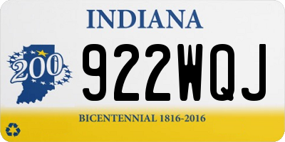 IN license plate 922WQJ