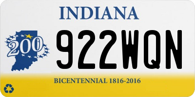 IN license plate 922WQN