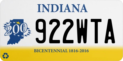 IN license plate 922WTA