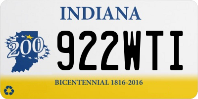 IN license plate 922WTI