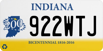 IN license plate 922WTJ