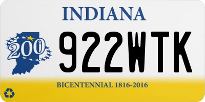 IN license plate 922WTK