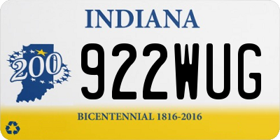 IN license plate 922WUG