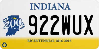 IN license plate 922WUX