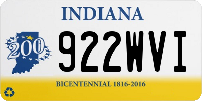 IN license plate 922WVI