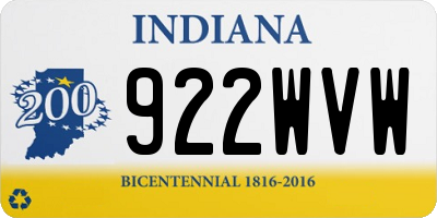 IN license plate 922WVW