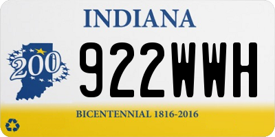 IN license plate 922WWH