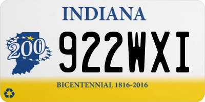 IN license plate 922WXI